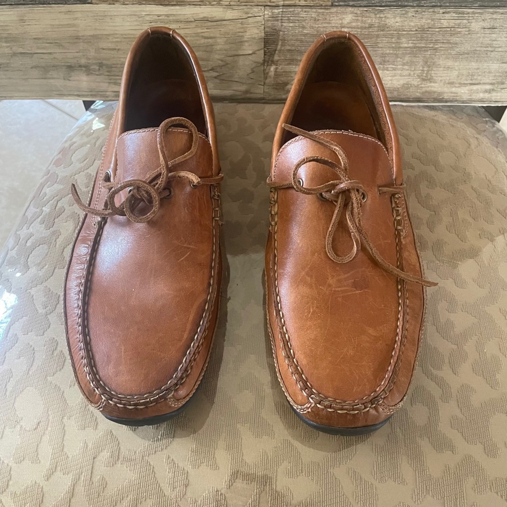 Sebago Bennington Casual Tan Leather Driving Mocs Loafers Mens 13M 74851